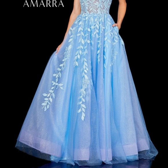 Amarra Dresses Amarra Electric Blue Prom Dress Poshmark